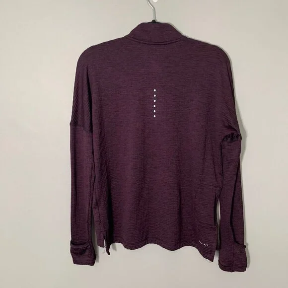 Nike Running Dri-Fit maroon long sleeve thumb holes lightweight sweatshirt - Picture 7 of 10